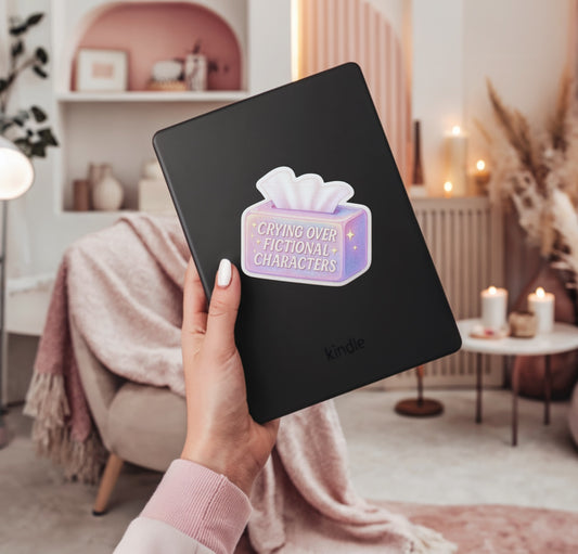 Crying Over Fictional Characters Sticker